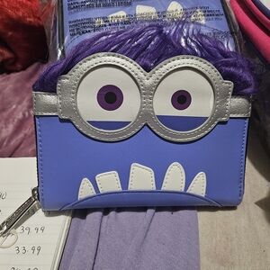Purple and Silver Kids Minion Wallet